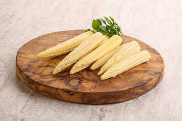 Vegan food - raw baby corn