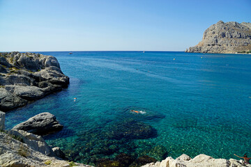 scenic kolymbia beach on rhodes island