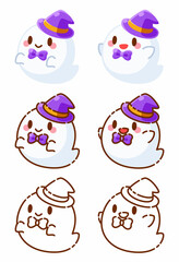 ハロウィンのおばけのイラスト
