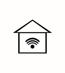 Smart house icon on white background. Made in Vector