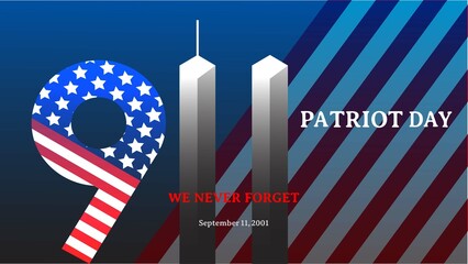 9/11 Patriot Day, September 11 illustration - 9/11 memorial