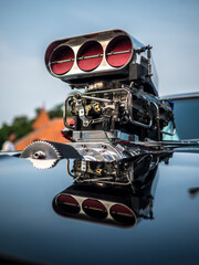 engine of a mustle car