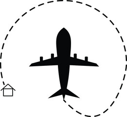 Plane icon design for vector graphics