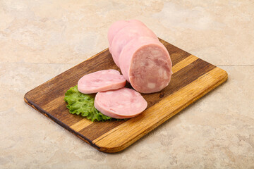 Natural ham with two slices