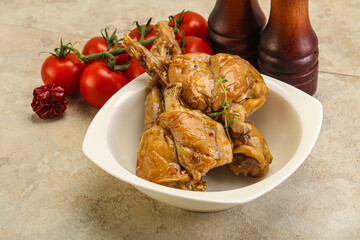 Rabbit stew in spicy sauce