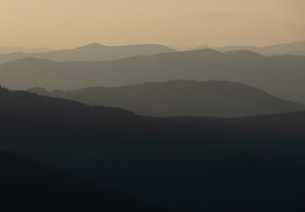misty morning in the mountains