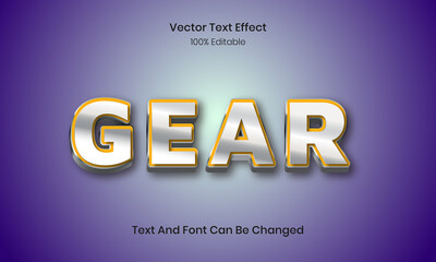 Text effect 3D Gear, Editable Text Style
