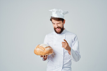 bearded man chef Cooking bakery Professional emotions