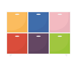 colored drawers design