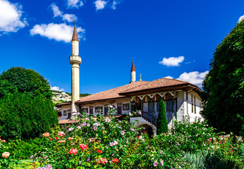 Building of Big Khan Mosque in Bakhchisaray, Crimea. It`s one of few existent monuments of old...