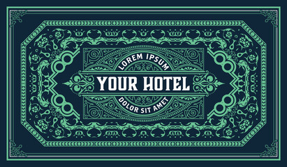 Western card with vintage style