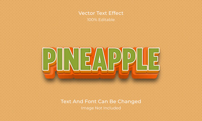 Editable text style effect - Pineapple theme style