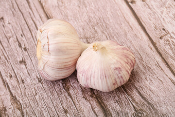 Fresh ripe and tasty garlic