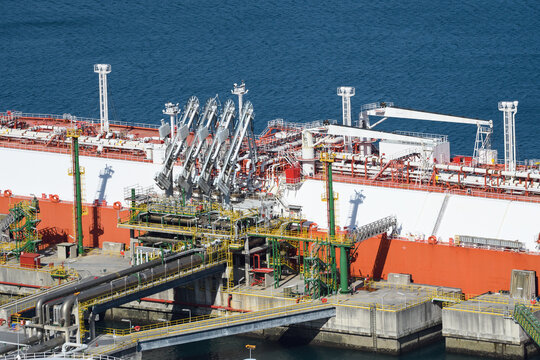 Detail Of A Gas Tanker And Its Loading Process