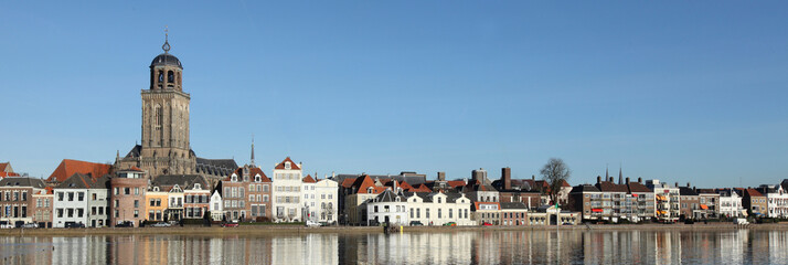 A panoramic view on the city of Deventer in the Netherlands
