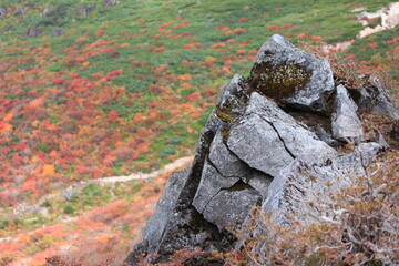 紅葉の茶臼岳（那須岳）