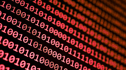Abstract background of digital binary code of DEFI software. Crypto Programming software code on computer screen which develop by the programmer to solve the business requirement.	
