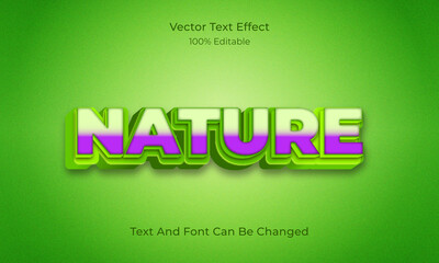 nature text effect, editable green and nature text style