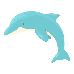 Dolphin show icon cartoon vector. Sea animal. Pool circus