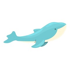 Pool dolphin icon cartoon vector. Aquarium show. Aqua swim