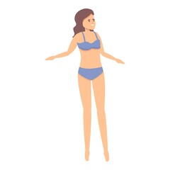 Aqua swimming icon cartoon vector. Pool swim. Woman swimmer