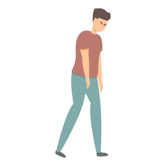 Jet lag boy icon cartoon vector. Flight sleep. Travel insomnia