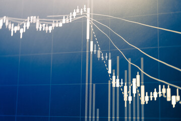 Forex market background, trading on the currency market Forex. Currency exchange rate for world currency: US Dollar, Euro, Frank, Yen. Financial, money, global finance, stock market background.	
