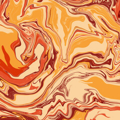 Abstract Liquid Marble Art Background for Autumn