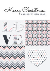 Christmas pattern, invitation card