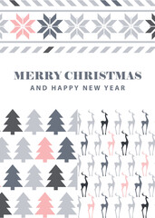 Christmas pattern, invitation card