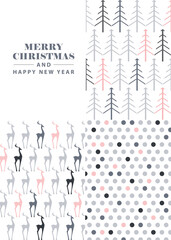 Christmas pattern, invitation card