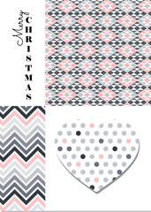 Christmas pattern, invitation card