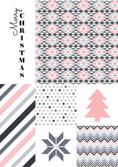 Christmas pattern, invitation card