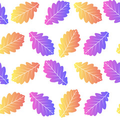 Autumn leaves background seamless pattern for Background and Wallpaper. Perfect for wallpaper, gift paper, pattern fills, web page background, autumn greeting cards. Vector illustration