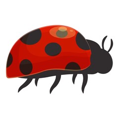 Garden ladybird icon cartoon vector. Ladybug insect. Summer bug