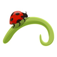 Tree ladybug icon cartoon vector. Floral bug. Forest insect