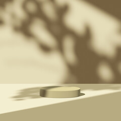 3d render Mockup, Natural Shadow Overlay Background.
