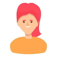 Girl person candidate icon cartoon vector. Job talent. Hr company