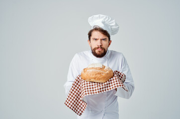 male cook Cooking bakery Professional emotions