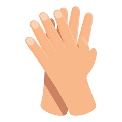 Fototapeta premium Handclap icon cartoon vector. Hand clap. Applause crowd