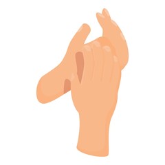 Encourage handclap icon cartoon vector. Hand clap. Concert applause
