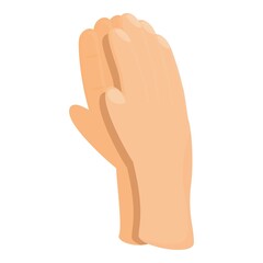 Finger hand clap icon cartoon vector. Applause crowd. Sport handclap