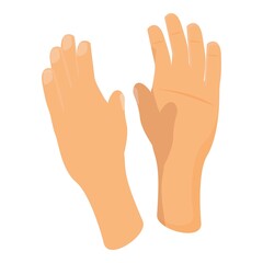 Festival hand clap icon cartoon vector. Crowd applause. People encourage