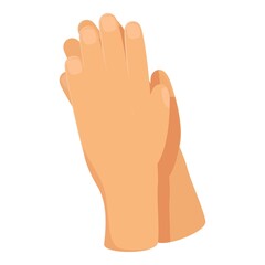 Clean handclap icon cartoon vector. Hand clap. Applause crowd