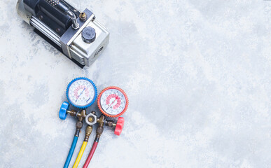 Tools for air conditioning repair and maintenance.