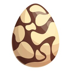 Surprise chocolate egg icon cartoon vector. Easter candy. Cacao egg