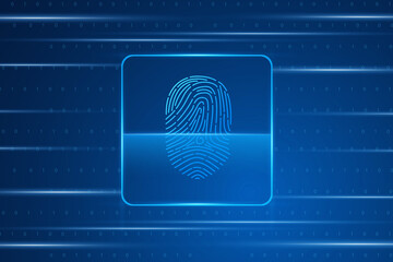 scan fingerprint, Cyber security and password control through fingerprints, access with biometrics identification	
