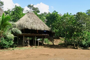 中米パナマ少数民族の村