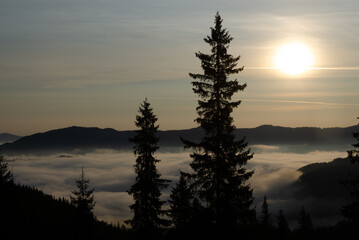 sunrise over the lake