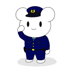 警察官　動物のキャラクター